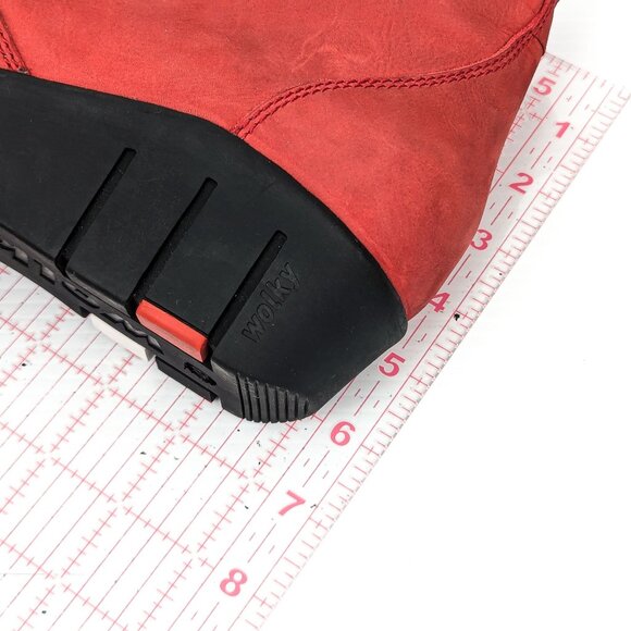 Wolky Women Phoenix Dark Red Zip Wedge Ankle Boots size 13US EUR 43 - Picture 6 of 8